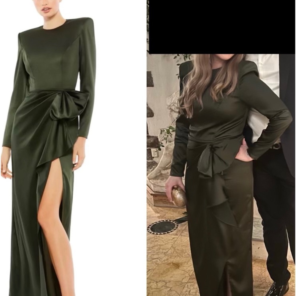 Mac Duggal Dark Green Gown Size 10